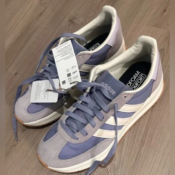 Adidas Lavender & White Retro Jogger Cloudfoam Sneakers - Picture 1 of 8